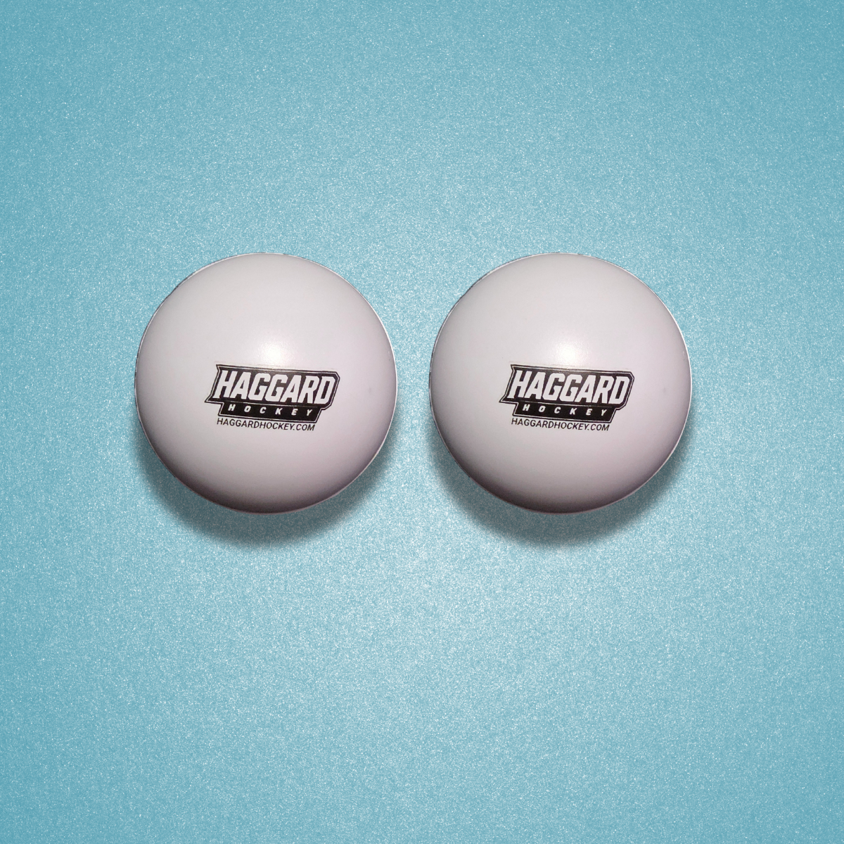2 Pack White Knee Hockey Balls image 0